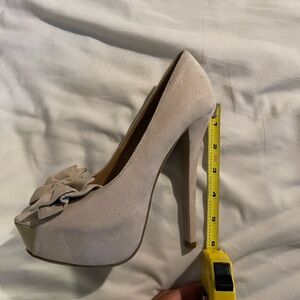 Elegant Cream High Heel Pumps